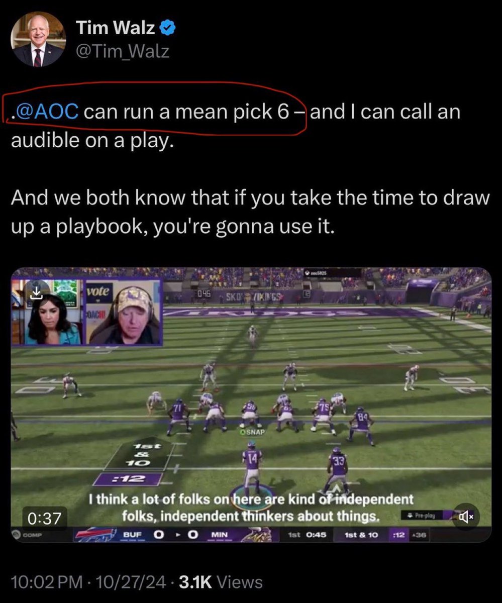 MattWalshBlog's tweet image. For those who aren’t familiar with basic football lingo, the phrase “run a mean pick 6” is roughly equivalent to saying that a basketball player scored a home run at the buzzer.