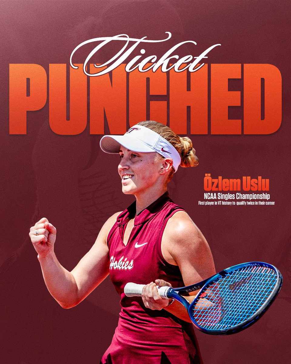 The first player in Virginia Tech history to qualify for NCAA Singles Championship twice in their career 👏

#Hokies🦃🎾