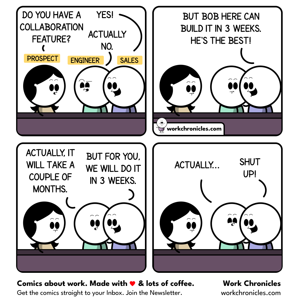 Engineer on a Sales call