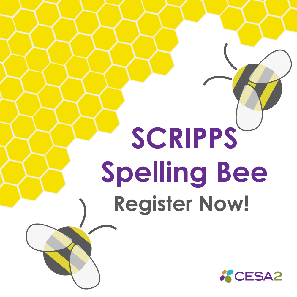 Make sure to register your school on Scipps to participate in the CESA 2 regional bee! Early bird pricing ends October 31st! 🐝To sign up visit spellingbee.com/enroll