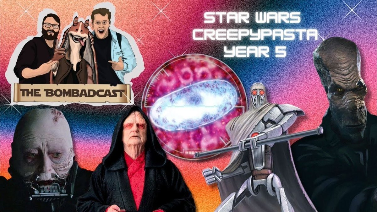 bombadcast's tweet photo. 🚨Attention, Bombad fans!🚨 
Join us this Thursday at 8 PM CST for our 5th annual celebration of fan-submitted Star Wars Creepypastas! We’re still looking for chilling tales to read live on air. 

Email your stories to thebombadcast@gmail.com. Tune in: https://t.co/h67WuJtBHw https://t.co/5ZnrNV4GsV
