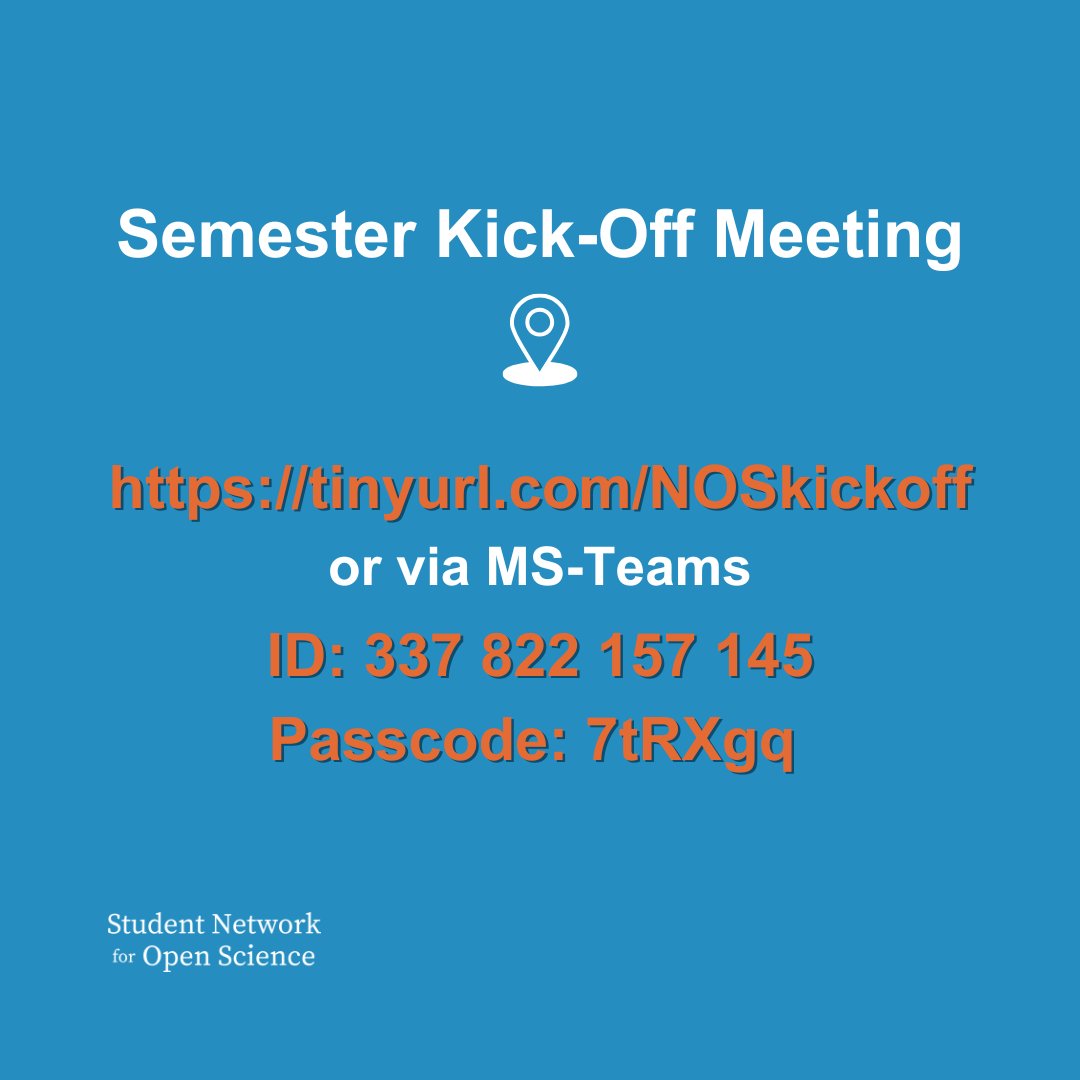 Student Network for Open Science tweet media