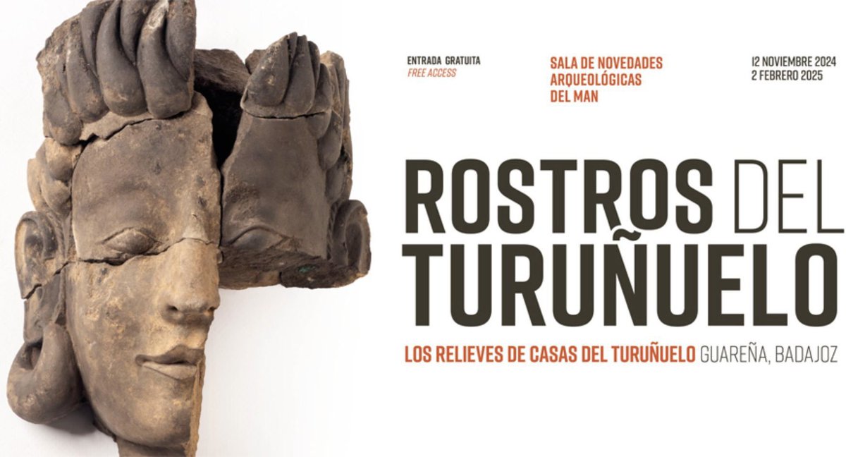 MGuardiolaM's tweet photo. Es un orgullo para Extremadura que la exposición de los rostros del Turuñuelo inauguren la nueva sala de novedades del @MANArqueologico 

Compartimos nuestra historia y riqueza cultural con el mundo a la vez que posicionamos nuestra región como un destino cultural de primer orden https://t.co/Keobb9XJ5N
