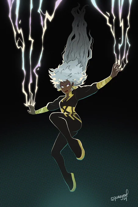 back with my fav X-redesign  here's Ororo giving us a LIGHTNING CAT SCRATCH  #XMEN #storm #marvel 