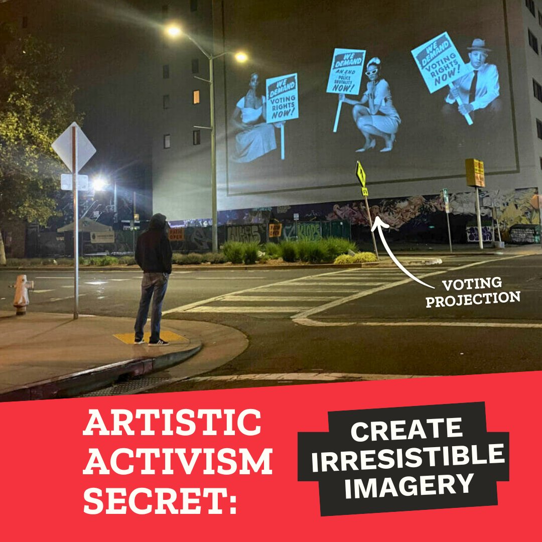 Jessica Tully &amp; Packard Jennings are leading Project Your Vote through Art for the Polls! Giant projections with key voting info are guiding New Yorkers &amp; Philadelphians to polling places &amp; ballot drop boxes, making it easier to vote.  ✨: c4aa.org/2024/10/art-fo… #OctoberSurprise