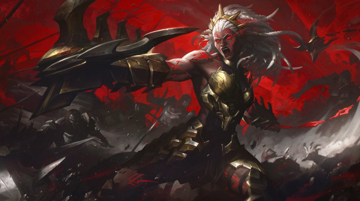 「Chosen of the Wolf Ambessa Splash by Bo 」|Spideraxeのイラスト