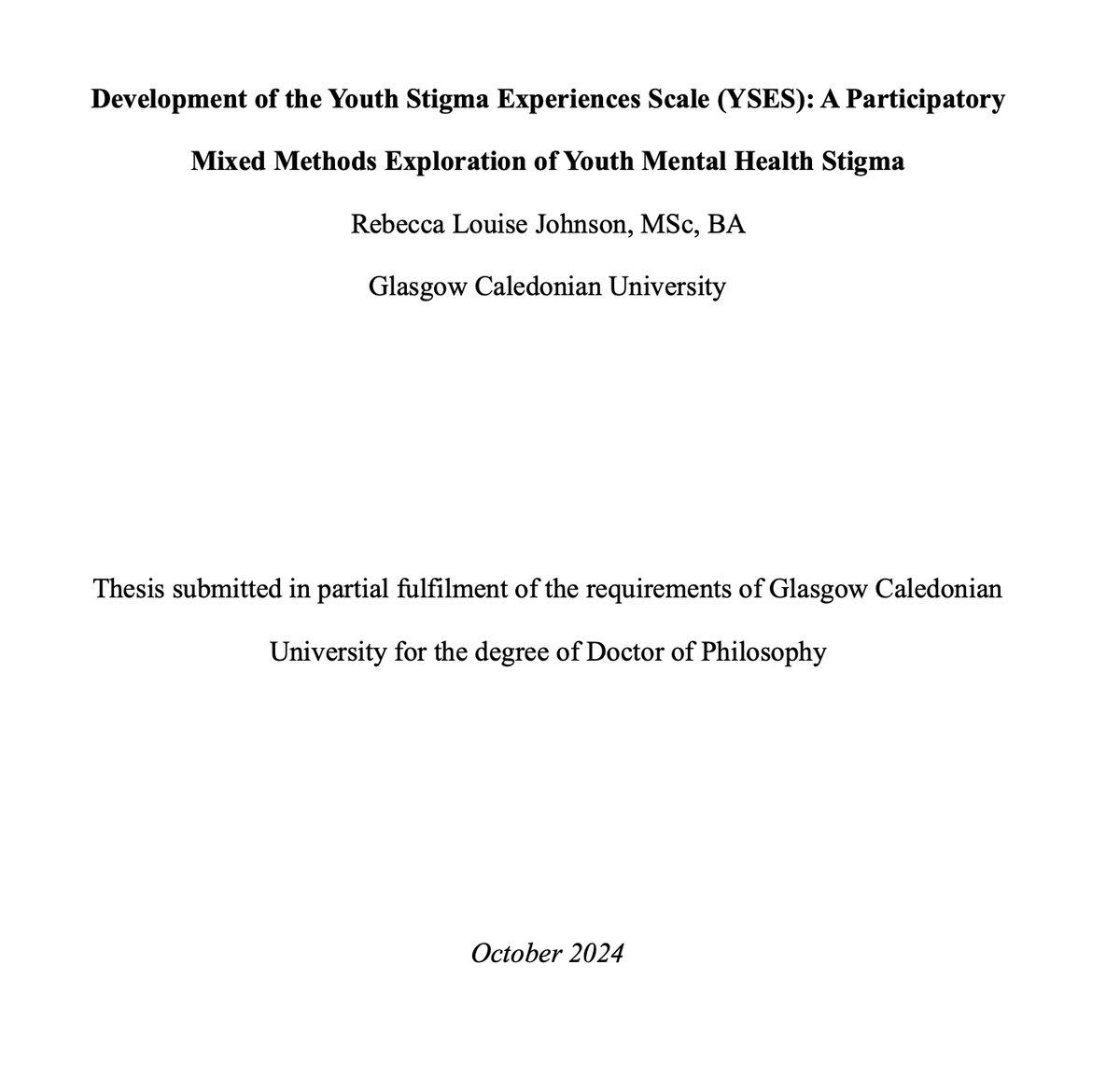 Unbelievably thrilled to announce I have submitted my PhD Thesis. It has been a long and non-conventional journey but I couldn't be prouder of myself and the co-researchers. I look forward to sharing this work with you as myself and the co-researchers work on publishing!