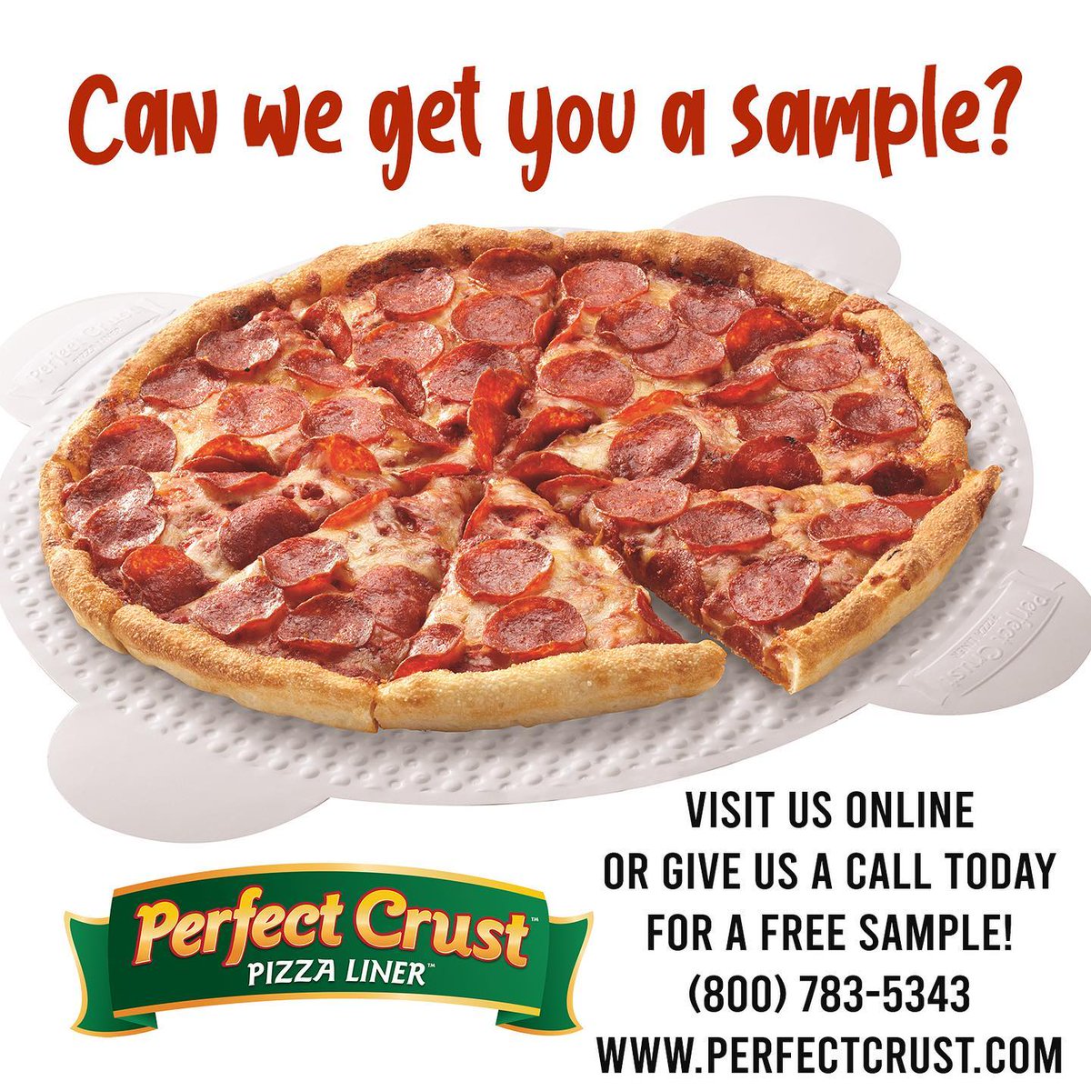 bestpizzacrust's tweet photo. Let's get YOU a FREE Sample, TODAY!

☎️ (800) 783-5343 
📲 https://t.co/4ZvQ4taYqs
📧 message us!

#pizza #perfectcrust #freesample #samples #ecofriendly #worldpizzachampions #madeintheusa #beincredible https://t.co/eidUpbkZnI