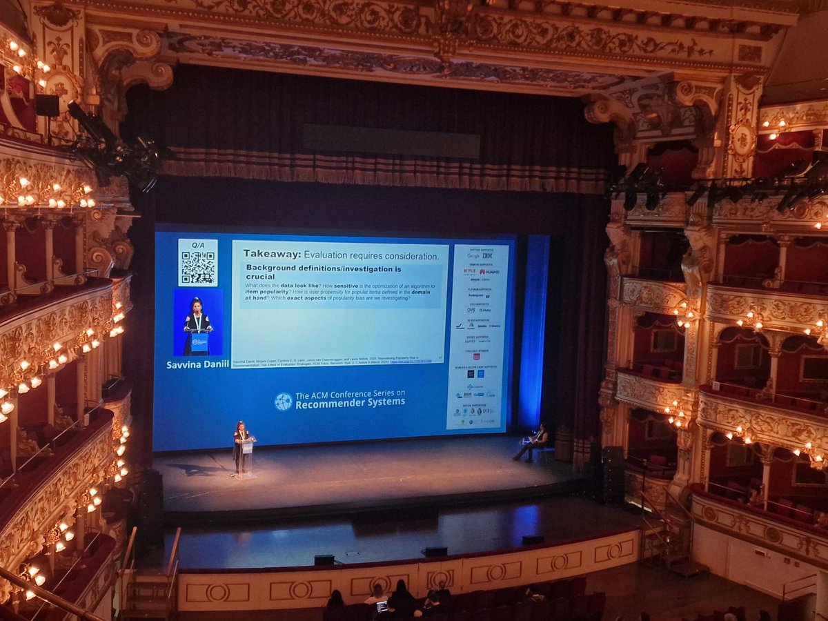 CWI (@cwinl) on Twitter photo Congratulations to <a href="/laurahollink/">Laura Hollink</a> and <a href="/savvina_daniil/">Savvina Daniil</a> from our Human-Centered Data Analytics group, who won an award from 𝗪𝗼𝗺𝗲𝗻 𝗶𝗻 𝗥𝗲𝗰𝗦𝘆𝘀 for their journal paper 🎉! Last week Daniil presented the winning paper during the 18th ACM Conference on Recommender Systems. Congratulations to <a href="/laurahollink/">Laura Hollink</a> and <a href="/savvina_daniil/">Savvina Daniil</a> from our Human-Centered Data Analytics group, who won an award from 𝗪𝗼𝗺𝗲𝗻 𝗶𝗻 𝗥𝗲𝗰𝗦𝘆𝘀 for their journal paper 🎉! Last week Daniil presented the winning paper during the 18th ACM Conference on Recommender Systems.