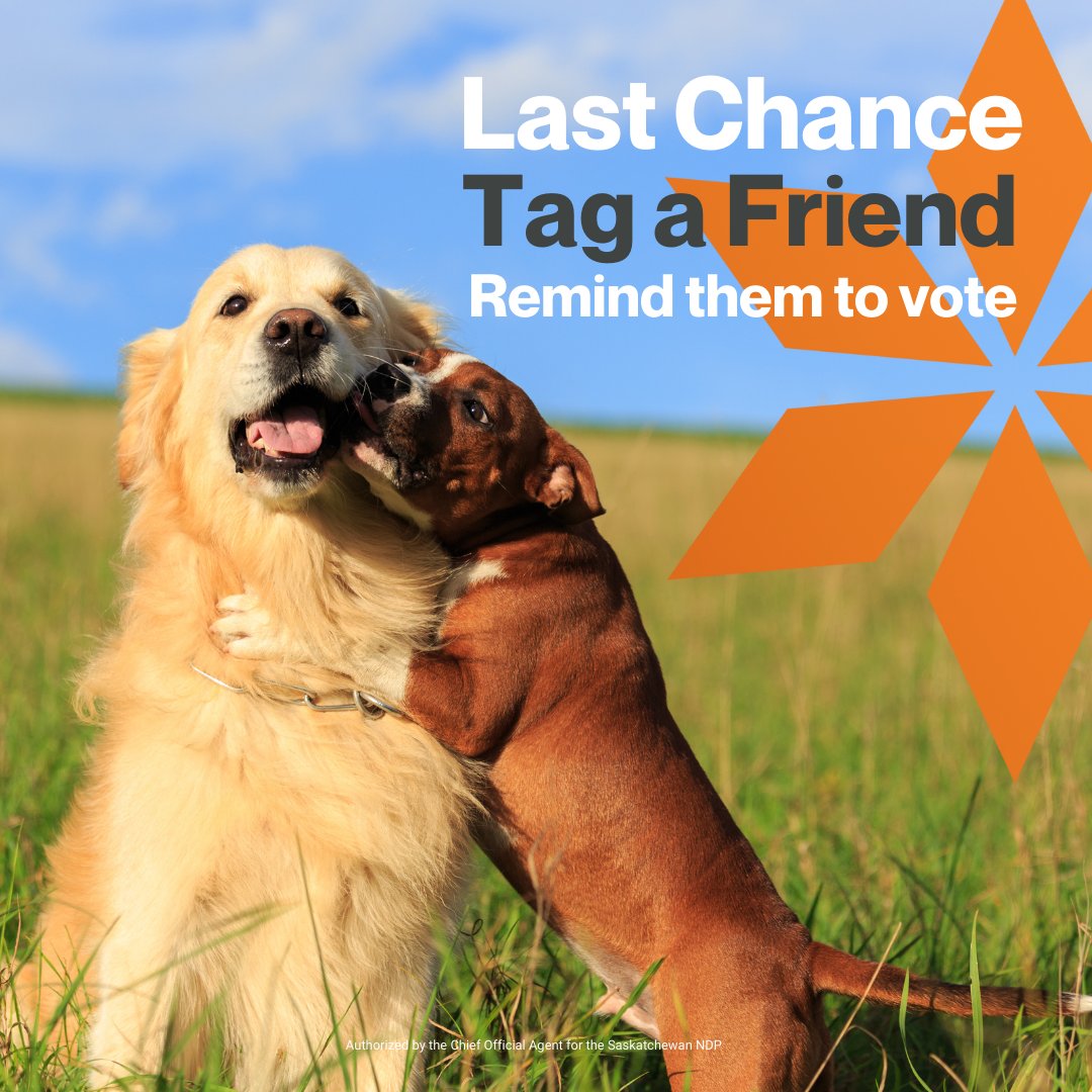 Friends don't let friends forget to vote. 
It's Election Day! The last day you can vote in this election. More people forget to vote than you'd think. It's time for change. #skpoli