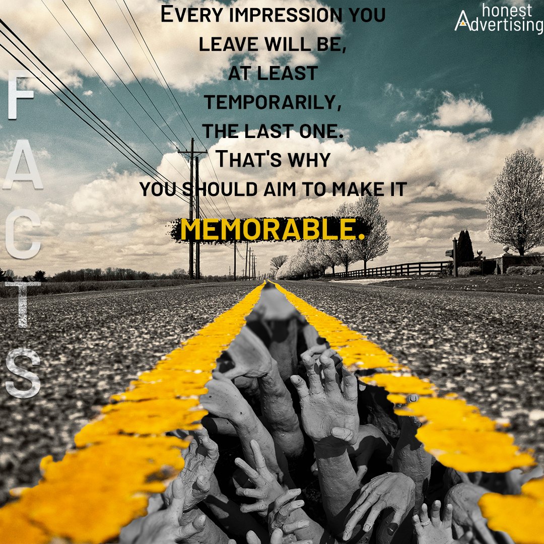 pi_honest_adv's tweet image. The last impression tends to overshadow everything that came before it. Ain't that crazy?