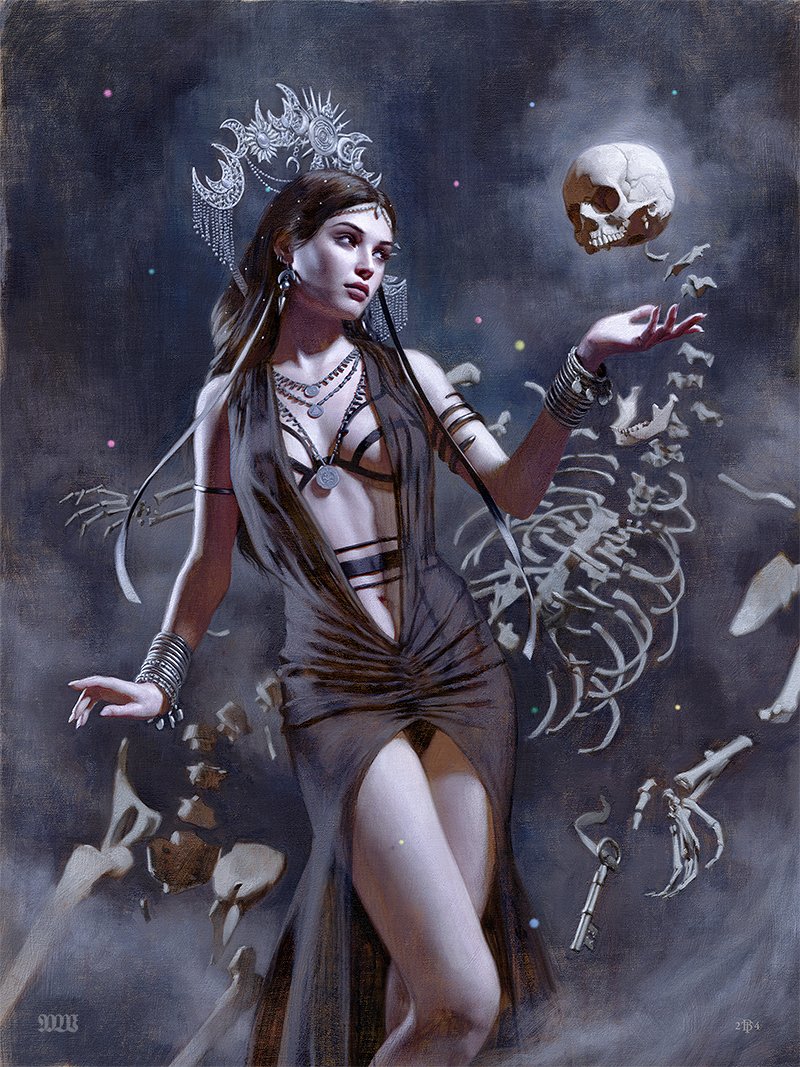 tombagshaw's tweet photo. Hi all, my piece 'Daughter of Hecate' is now available as a limited edition print from @MoonlightArtsCo 
Shes 16x20" incl a margin for framing, in an edition of 66.
You can pick one up from @MoonlightArtsCo in their 'Spooky SZN' collection: https://t.co/Z3CL0avgij https://t.co/LGcuq9dlh8