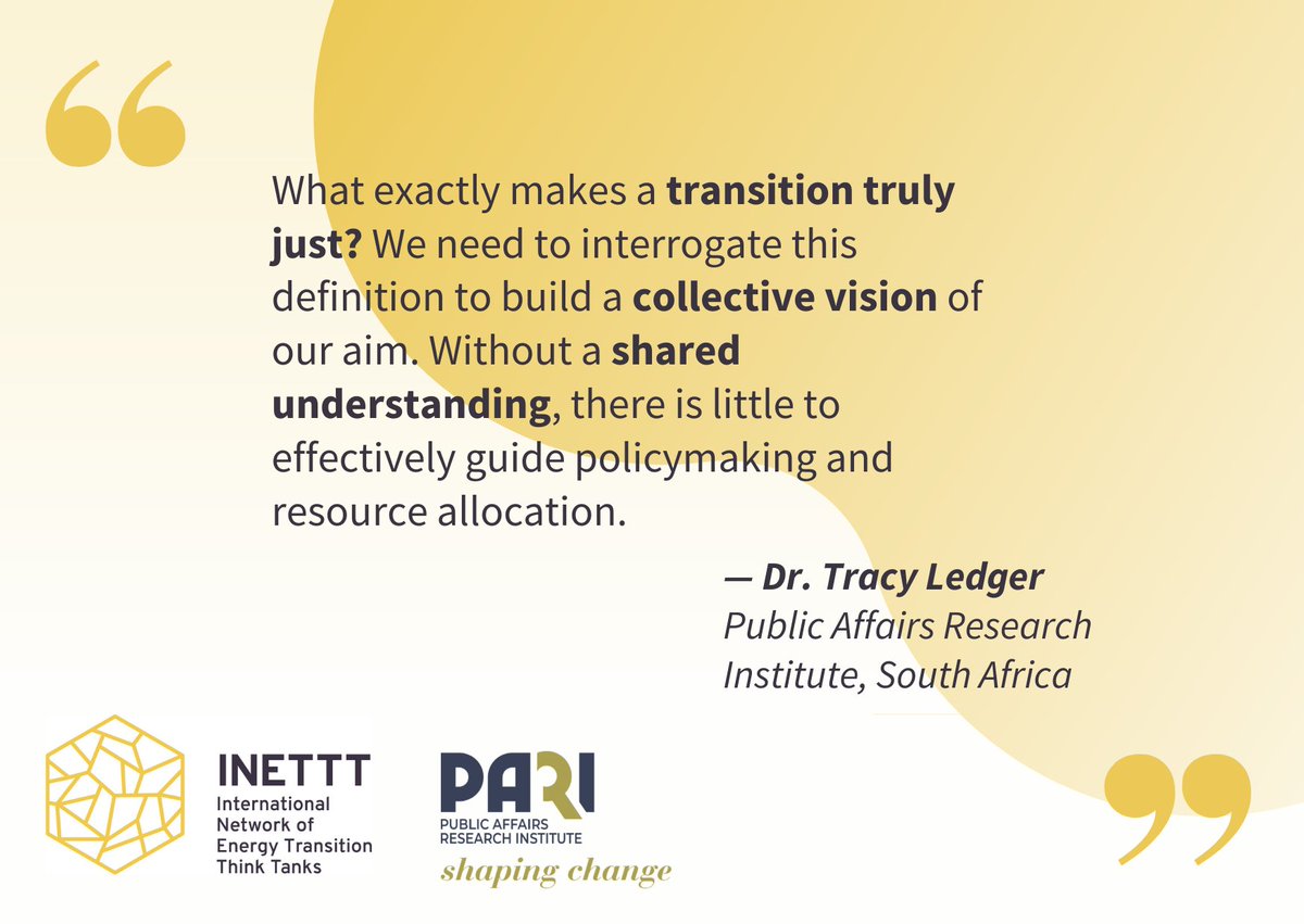 TheINETTT's tweet image. What makes a transition truly ‘just’? Dr Tracy Ledger from @PARInstitute on how we need a shared understanding on just transitions to guide policy effectively. Read the full think piece &amp;amp; more in our newsletter:

401189.eu2.cleverreach.com/m/15674483/527…

Sign up: newsletter.inettt.org/f/401189-39806…