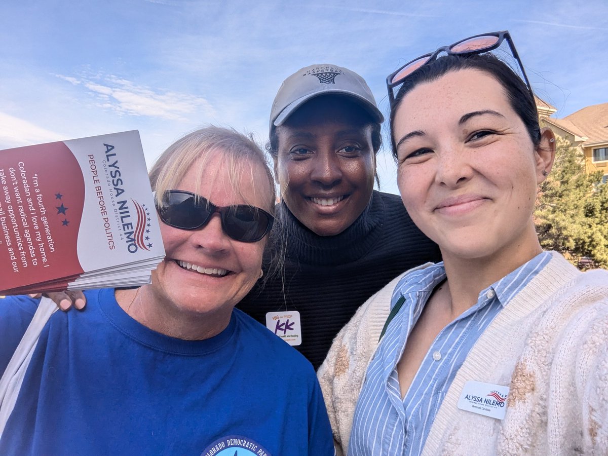 Alyssa4Colorado's tweet photo. Great turn out this weekend for canvassing! Special thank you to @AFLCIO and @ColoradoAFT for our Saturday event. And @DenverDems for coming to help all of Douglas county yesterday! @ScottAMangino and @RepMegFroe you're so appreciated for helping us turn out the vote in HD44! https://t.co/7Wi5RtTPca