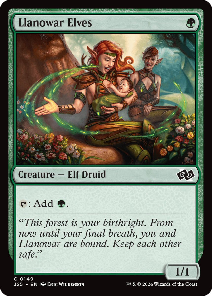 Ginga_Style's tweet photo. Crying! In my office because they printed my wife and my son on a Llanowar elves https://t.co/iZIRJzERr5