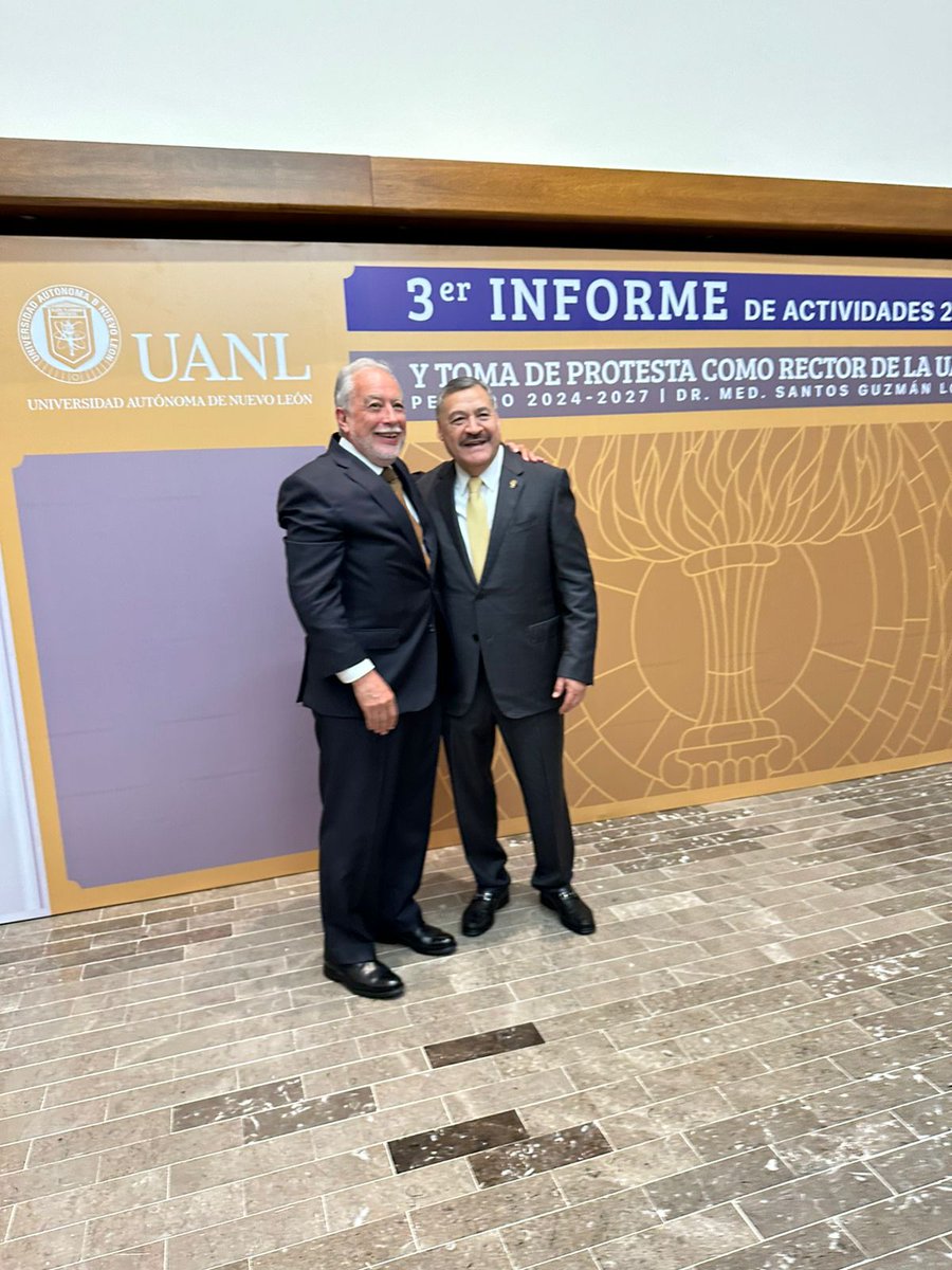 Atestiguamos con gran orgullo el 3er informe del rector Santos Guzmán López al frente de la @UANL e inicio del 2º periodo rectoral. <a href="/CopaesMx/">COPAES</a> lo felicita por su respaldo a la excelencia educativa, incluyente, equitativa y humanista, y avances en la internacionalización académica
