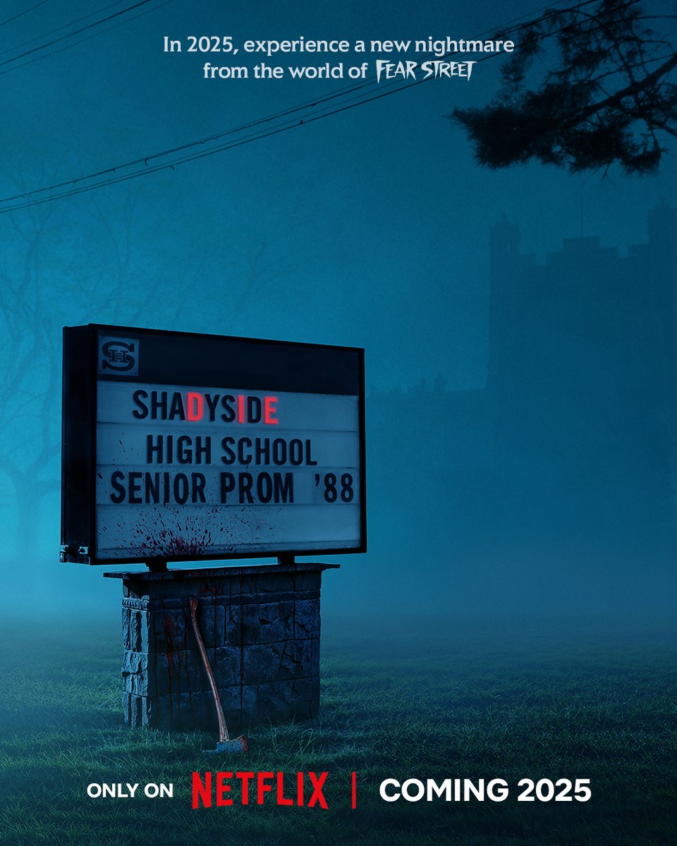 netflix's tweet image. Return to Shadyside High for one unforgettable night.   

Fear Street: Prom Queen comes Netflix in 2025 🔪🩸