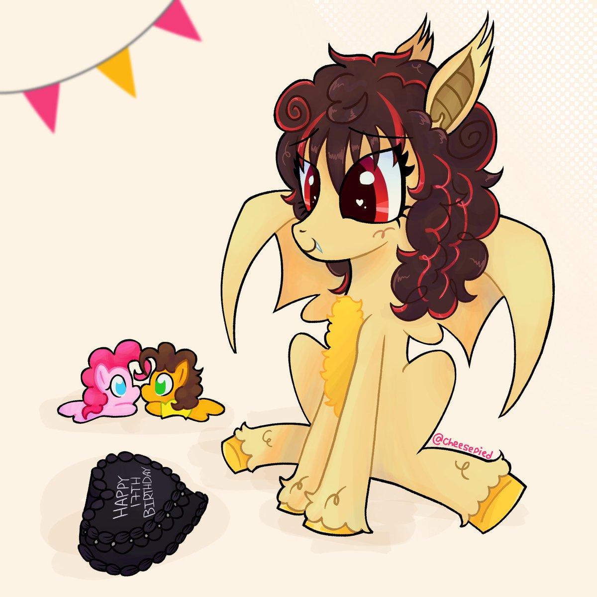 sweetcored's tweet photo. you are the cheesepie king, young and sweet only 17 🎉🎉 #mlp #oc https://t.co/2mLvb2LyBy