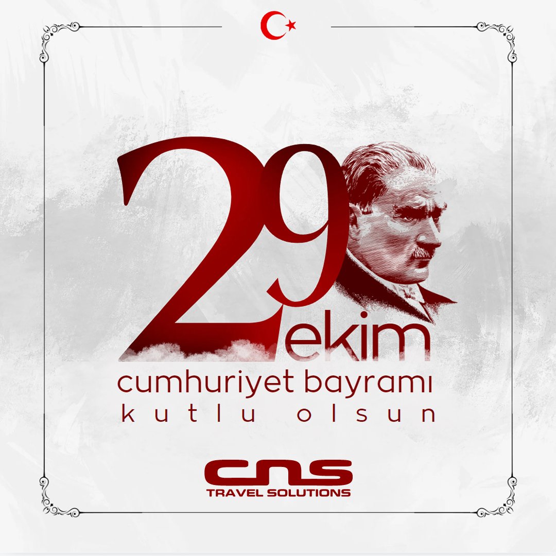 cnstravelsh's tweet photo. Cumhuriyetimizin 101. yılını gururla kutluyor, Gazi Mustafa Kemal Atatürk ve silah arkadaşlarını minnetle anıyoruz. Cumhuriyet Bayramımız kutlu olsun! 🇹🇷 #29Ekim #CumhuriyetBayramı #101Yıl https://t.co/2uGjPAxx3s