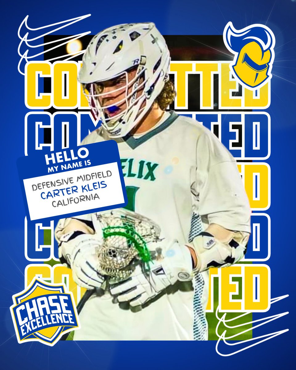 Huge commitment from Carter Kleis coming to us all the way from California! Carter is an aggressive defensive midfielder who will fit in like a glove 🥊 #ChaseExcellence