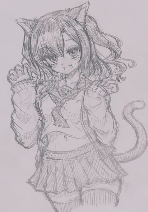 おかしい…ハロウィンっぽい絵を描こうとしてたのにただのネコミミユウカもどきになってしまった… 