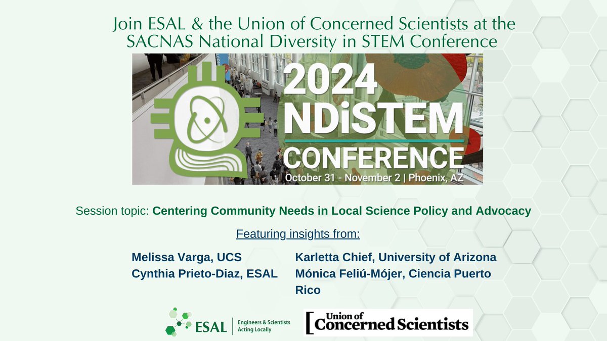 The Science Network (@scinetucs) on Twitter photo Swing by booth 1051 at #2024NDiSTEM to meet <a href="/UCSUSA/">Union of Concerned Scientists</a>! And if you're looking to learn more about valuable pathways for your science advocacy journey, check out the "Centering Community Needs in Local Science Policy & Advocacy" workshop! Swing by booth 1051 at #2024NDiSTEM to meet <a href="/UCSUSA/">Union of Concerned Scientists</a>! And if you're looking to learn more about valuable pathways for your science advocacy journey, check out the "Centering Community Needs in Local Science Policy & Advocacy" workshop!