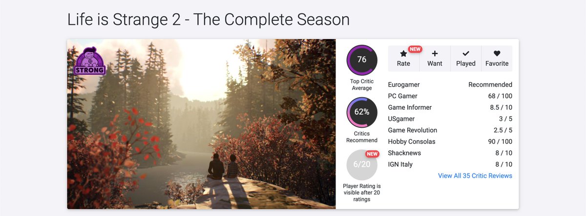 P1vsTheWorld's tweet photo. Life Is Strange: Double Exposure's OpenCritic score ("fair") compared with other entries...

➡️ Life Is Strange (2015): "strong"
➡️ LIS: Before the Storm (2017): "strong"
➡️ Captain Spirit (2018): "strong"
➡️ Life Is Strange 2 (2018): "strong"
➡️ LIS: True Colors (2021): "strong" https://t.co/QEfqyKCzqc