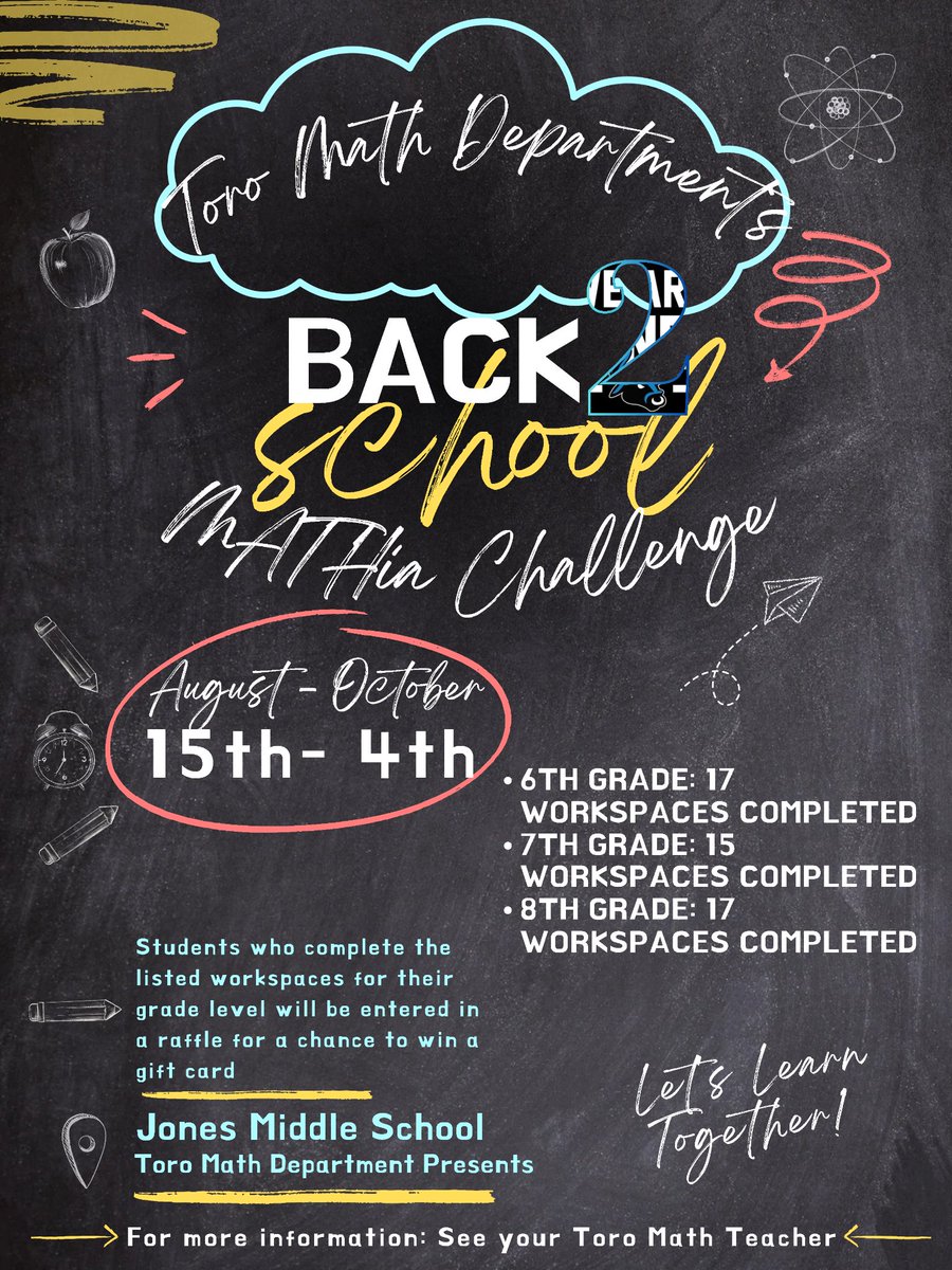 Dr_CSanders's tweet image. Today, we celebrate all our students that conquered our Back2School MATHia challenge!!! Over 200 Toros met our challenge. Keep up the great work.#Toros #YouKnow @AldineISD @TRod_Math13 @JonesMS_AISD @EliaMartinez02 @DrBrooks_2023 @carnegielearn