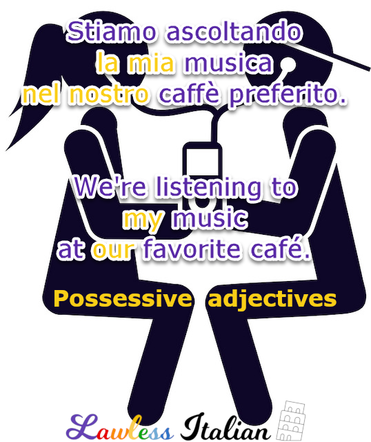 You have a little more to think about when using #Italian possessive adjectives compared to those in English because you need them to match the gender &amp; number of the nouns they possess.

So let's look at their characteristics &amp; a few examples: lawl.es/it-poss-adj