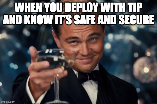 Ted_Toad's tweet image. Here’s to tamper-proof blockchain deployments! 🥂 With TIP, we raise the bar on security #Blockchain #TIP @Ternoa_