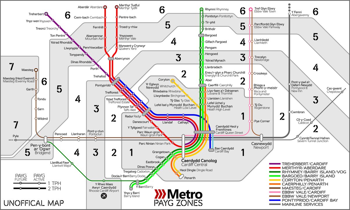 💳PAYG EXPANDED 💳
NEW PAYG Station Added
🚈Abergavenny, Pontypool + New Inn &amp; Cwmbran

Existing PAYG
🚈Bridgend<>Cardiff<>Newport (inc all stops) 
🚈Maesteg Line
🚈Ebbw Vale Line

tfw.wales/ways-to-travel…