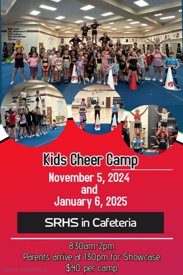 Our Competition Cheerleader's next Kids Cheer Camp is Tuesday, November 5.

If you already registered, this is just a reminder. If you still need to register, you can still do so! Contact tamara.licavoli@palmbeachschools.org