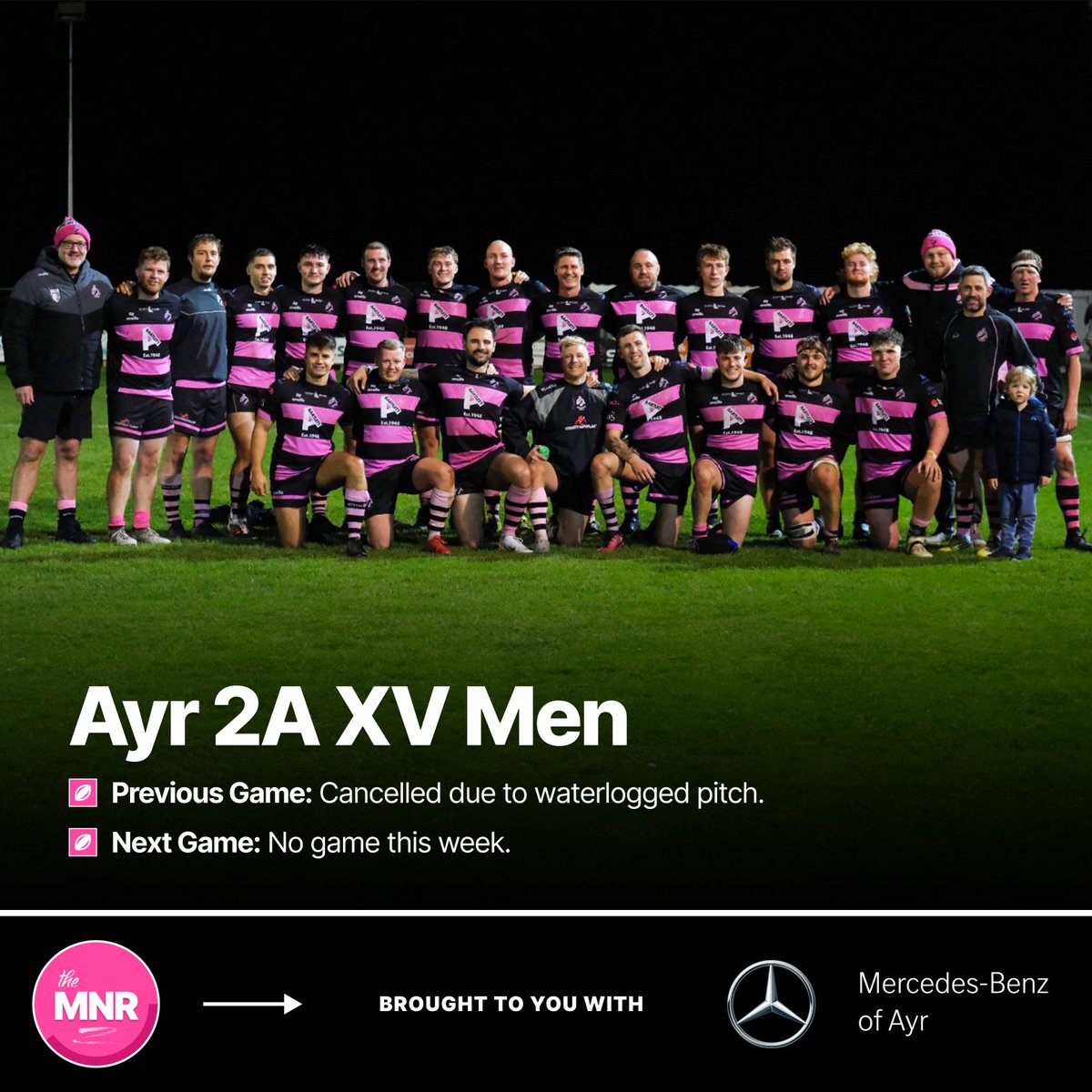 OfficialAyrRFC's tweet photo. The Monday Night Roundup | 🗒️

Start your week off by catching up on all the ongoings at the club - Brought to you with Mercedes-Benz of Ayr!

Check out all our teams below: 👇
https://t.co/au4hAaOUDa

#millbraemade | #MNR https://t.co/0vTMfC2c7k