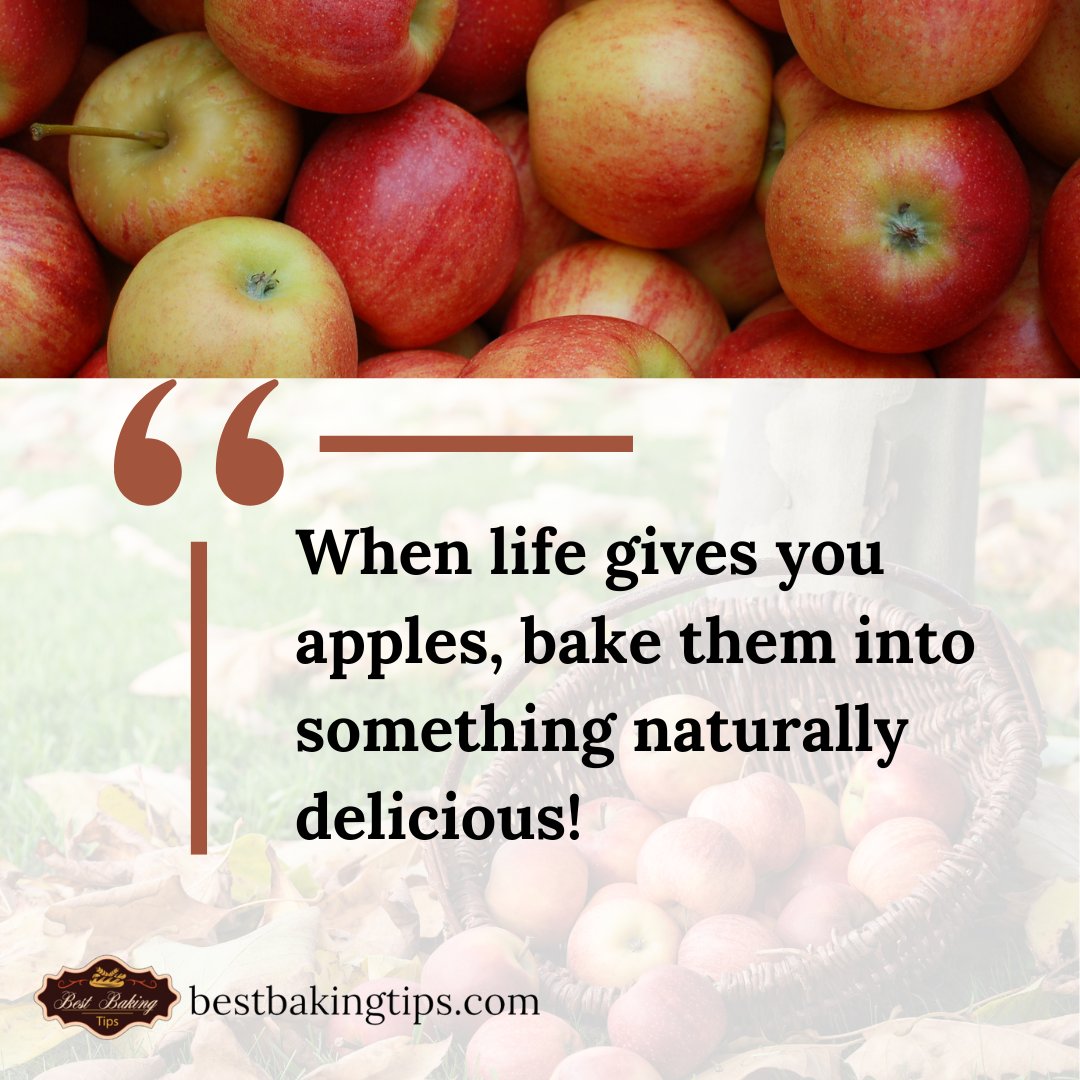 bestbakingtips's tweet image. When life gives you apples, turn them into golden-baked goodness 🍏💫Learn from the best! visit bestbakingtips.com/?utm_campaign=… #AppleDelight #NaturallySweet