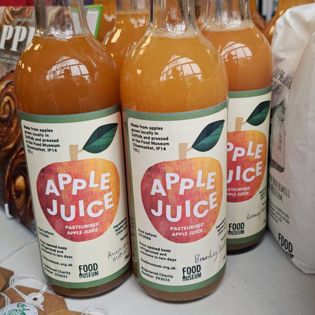 Our apple juice is now available in the shop! 🍎

Hand pressed by our brilliant visitors, staff and volunteers throughout Apple Week this October, try a wide range of single-variety juices - from sour to sweet! 😋

At only £3.50 per bottle, it's the perfect seasonal gift!
