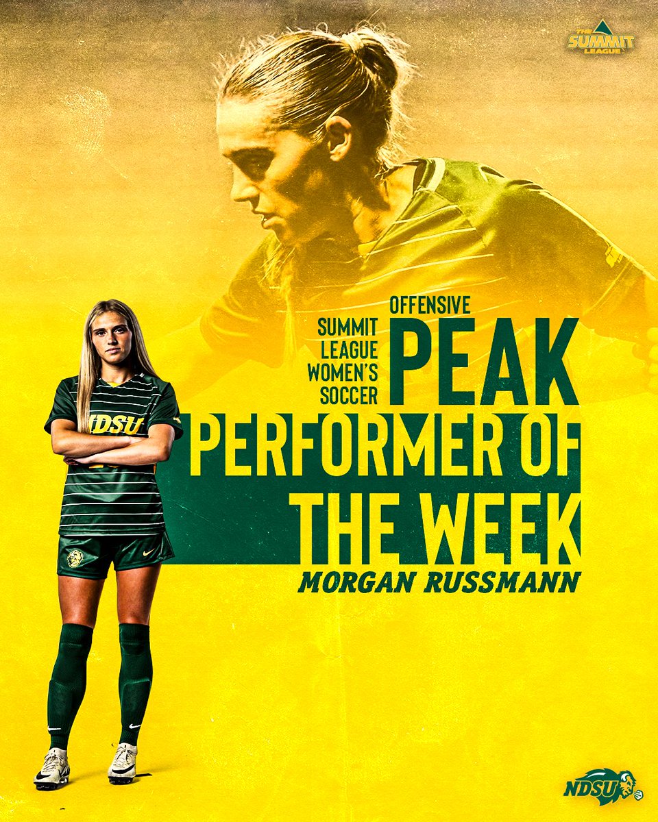 For the second-straight week, Morgan Russmann has been named the Summit League Offensive Peak Performer of the Week! 🤘

📰: gobison.info/3YmOd1W