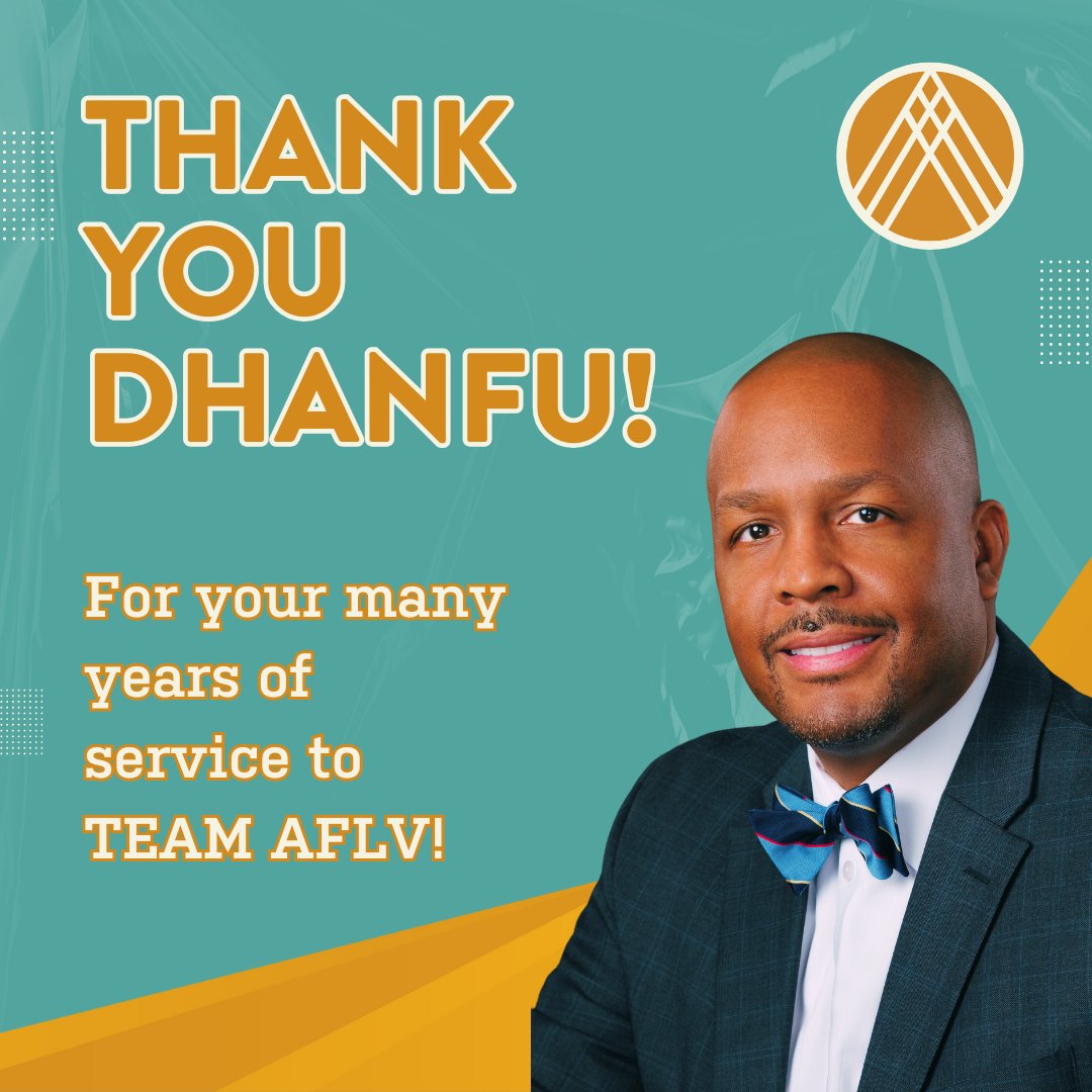 Please join #TeamAFLV in showing our appreciation to Dhanfu Elston, Ph.D., for his service to the AFLV Board of Directors. Dhanfu will be retiring from the Board as of January 1, 2025. Thank you Dhanfu...we at AFLV will continue to root you on in all that you do!
