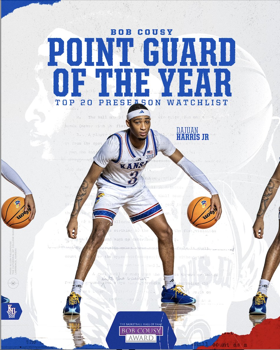 KUHoops's tweet image. Dajuan Harris Jr. has been named to the Bob Cousy Point Guard of the Year Watch List 🔥

More information: bit.ly/BobCousyWatchl…
