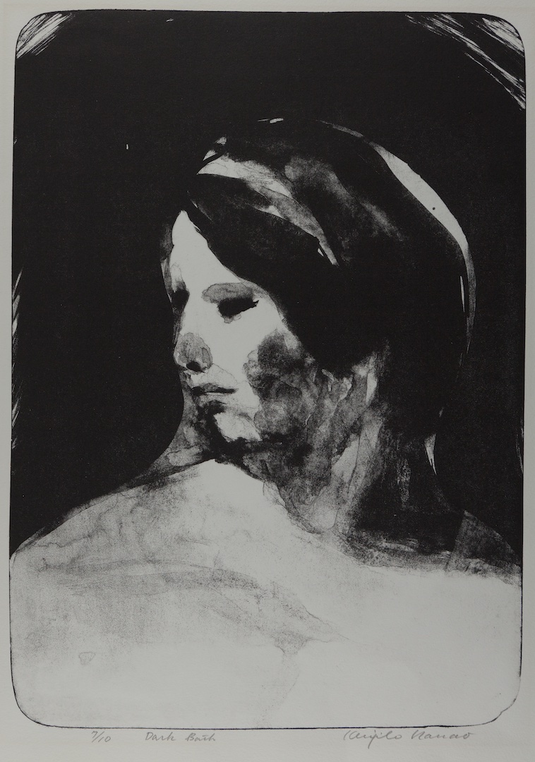 Spooky Month 👻🦇 
Dark Bath by Kenjilo Nanao, ca. 1975 
Lithograph on paper
18 in. x 15 1/8 in.

October is “Spooky Month” on campus, so all month we’re highlighting works from the collection that are spooky, ghostly, haunting, or just plain creepy.