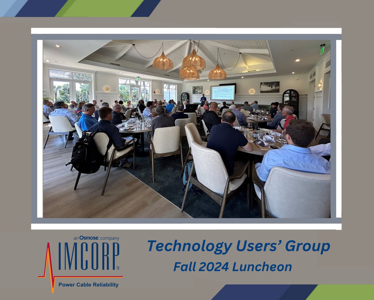 IMCORP’s 44th Technology Users' Group luncheon was informative and engaging! Clark Williams with FPL presented, “FPL URD Commissioning Experience” and reviewed their program and pilot implementation with IMCORP, an Osmose company: imcorp.com

#URD #undergrounding #PD
