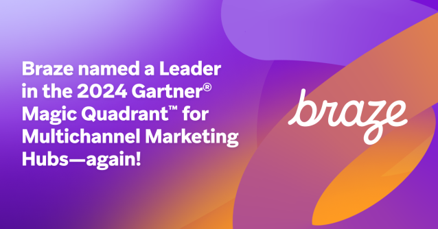 IsThatJeff's tweet image. We’re proud to share that Braze has been recognized as a Leader in the 2024 Gartner® Magic Quadrant™ for Multichannel Marketing Hubs—for the second consecutive year! Learn more here: shorturl.at/apkQT bit.ly/40lRbWY