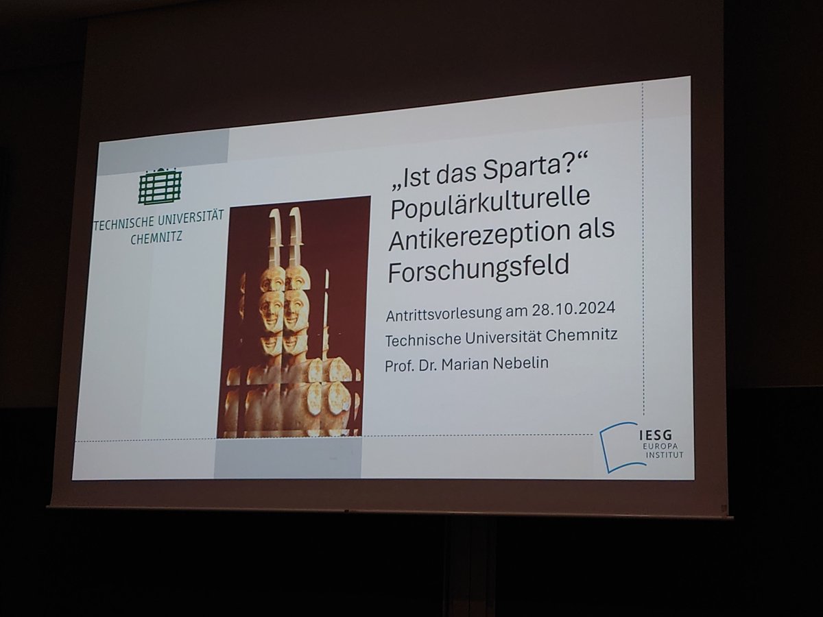 Sich mit geschichtskulturellen Themen befassen? Es ist sehr gut!!😀 
Wir sind heute in Chemnitz und lauschen der Antrittsvorlesung von Prof. Dr. Marian Nebelin!