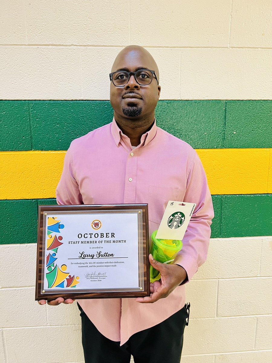CMESCubs's tweet photo. π Congratulations to Mr. Sutton for being nominated as our October Staff Member of the Month! His hard work and dedication inspire us all. Keep shining! π #ALLIN #PremierProfessional ππ§Έπ https://t.co/j5kM6Y7MM8