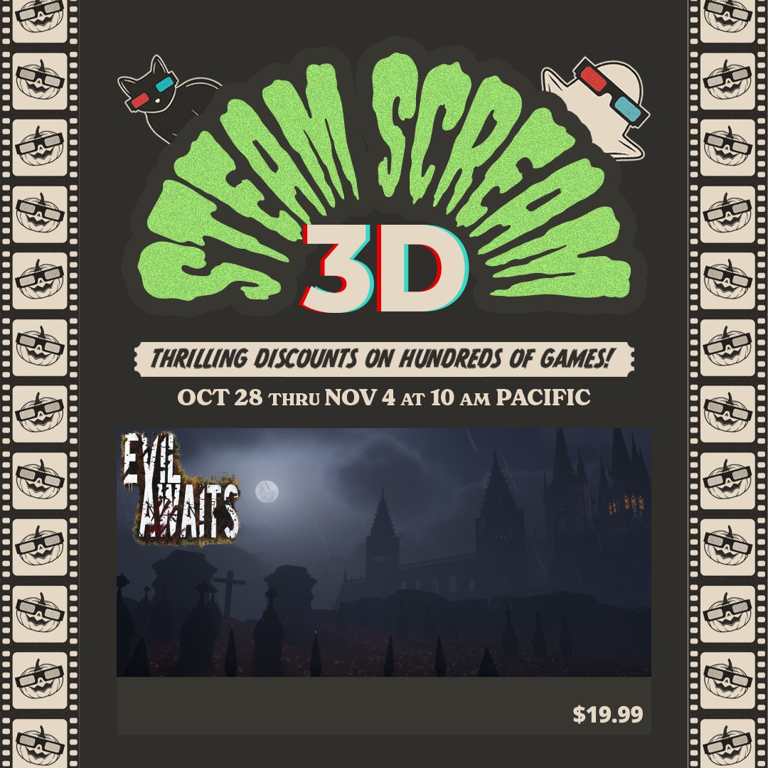 ChaiGamesDev's tweet photo. New Indie Action Survival Horror Evil Awaits is coming to Steam Scream Fest!

Add the mystery adventure to your spooky collection this Halloween! 👻

https://t.co/sOBuzJwUhc

#steamscreamfest #SteamScream #EvilAwaits #SurvivalHorror #indiegaming #ResidentEvil