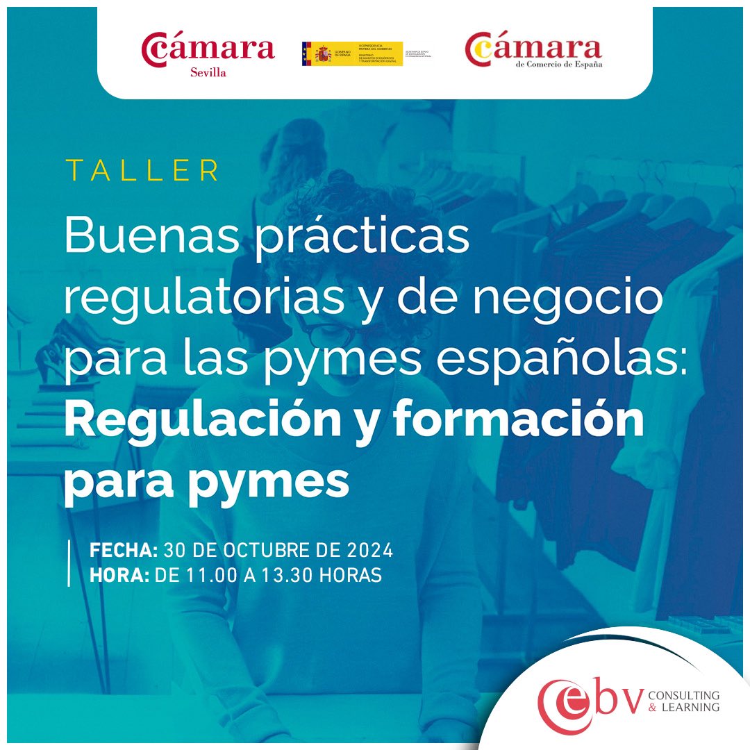 ¡Participa en la jornadas!

🗓️ El 30 de octubre a las 11.00 h. en formato presencial o virtual. Inscripciones y más información en:

camaradesevilla.com/jornadas/regul…