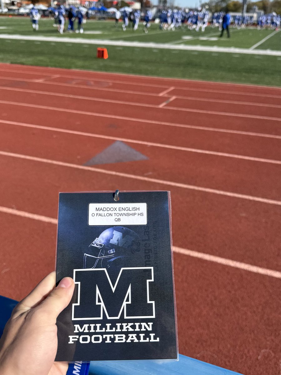 I had an incredible time at my game day visit at <a href="/MU_BigBlueFB/">Millikin Football</a> Huge thanks to <a href="/Mr_Harrington42/">Coach Harrington</a> for the invitation. I was so impressed by the program and the atmosphere, and I’m truly grateful to the entire coaching staff for their hospitality.

<a href="/OFallonFootball/">O'Fallon Football</a> <a href="/QBCoachOz/">Oz</a>