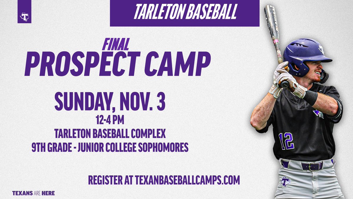 Spots still available for our FINAL prospect camp on Sunday, Nov. 3 ⚾️

Reserve your spot today!

🔗| shorturl.at/5wjp7