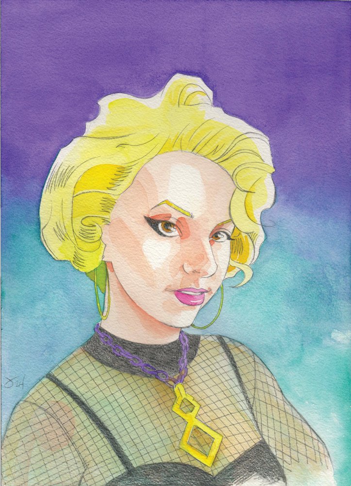 PerfectStormPub's tweet image. Here's another recent watercolor, done for fun, of the awesome @Samantha_Fish