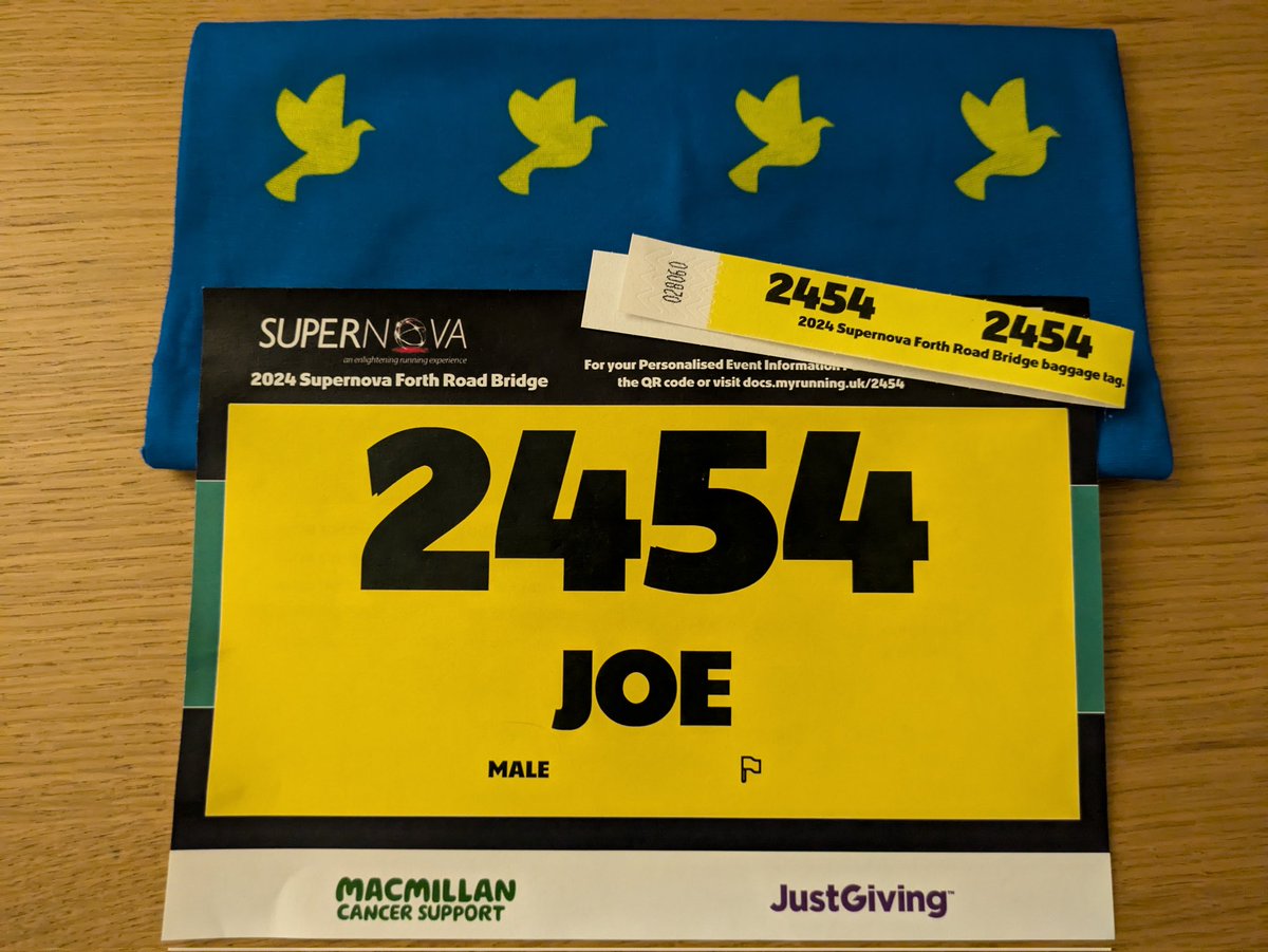 Taking part in the Forth Road Bridge Supernova this weekend, raising money for <a href="/StColumbas/">St Columba's Hospice Care</a> 🚶‍♂️👟

Any donations would be much appreciated!
justgiving.com/page/joe-burne…