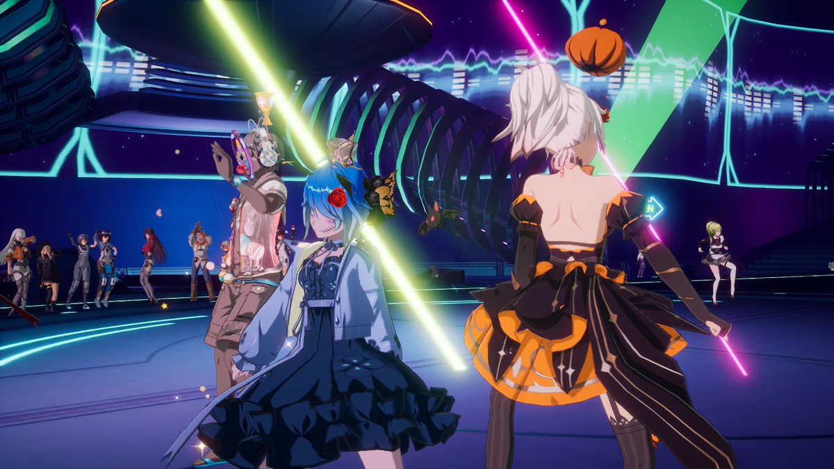 本日のダンス🕺🏿
①あかめんこさん大使おめでとう！の科目三合わせ🎉🎉
②金のタマが🏆にホールインワン！
③と④河原さんとkiloさんのエモいダンス
#幻塔 #幻塔SS